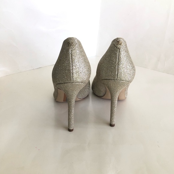 Sam Edelman Hazel Pointed Toe Slip-On Stilettos Light Gold/Silver Size 8 - Picture 4 of 16